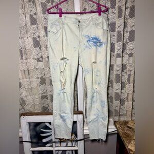 Old Navy Rockstar Bleached Blue Skinny Jeans